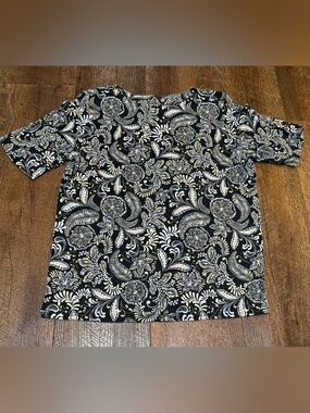 Blair Black Floral Short Sleeve Shirt